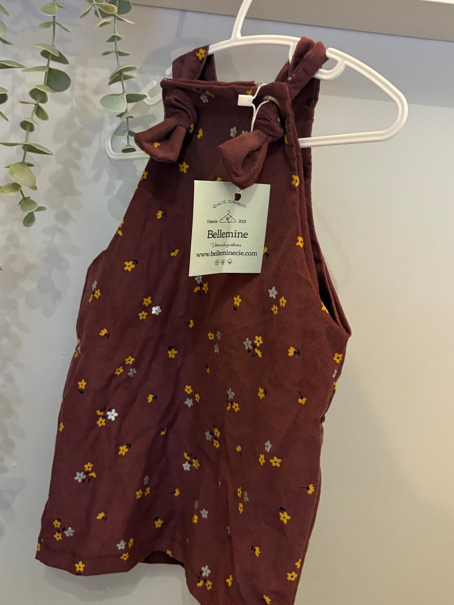 Robe 6-18m corduroy*NEUF