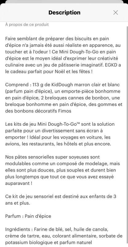 Pâte à modeler - pain d’épices