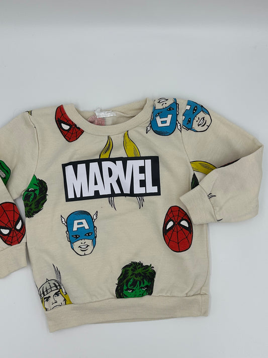 Chandail Marvel environ 18-24m