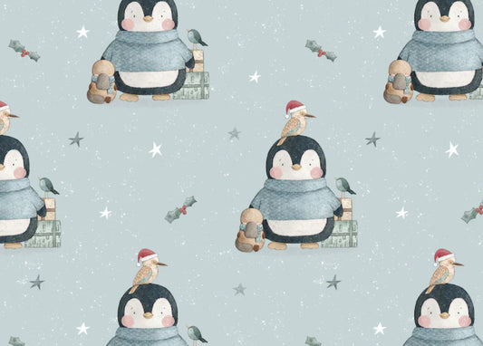 Couverture Minky - pingouin