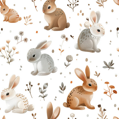 Couverture Minky - lapins