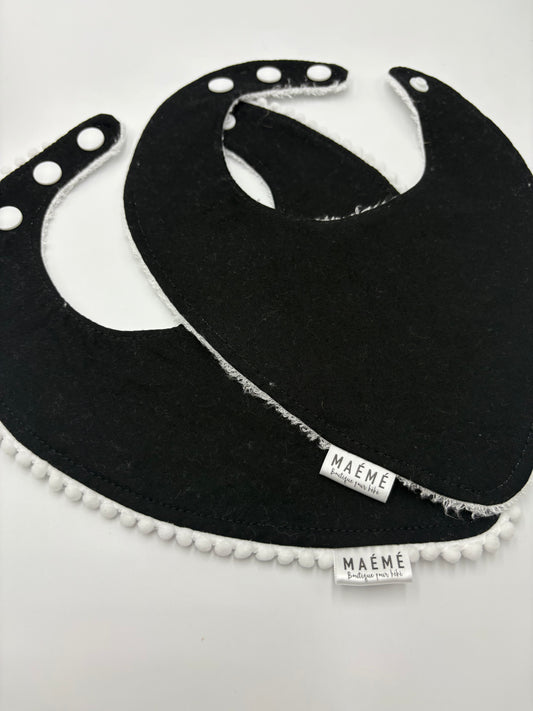 Bavoirs Maémé noir*NEUF