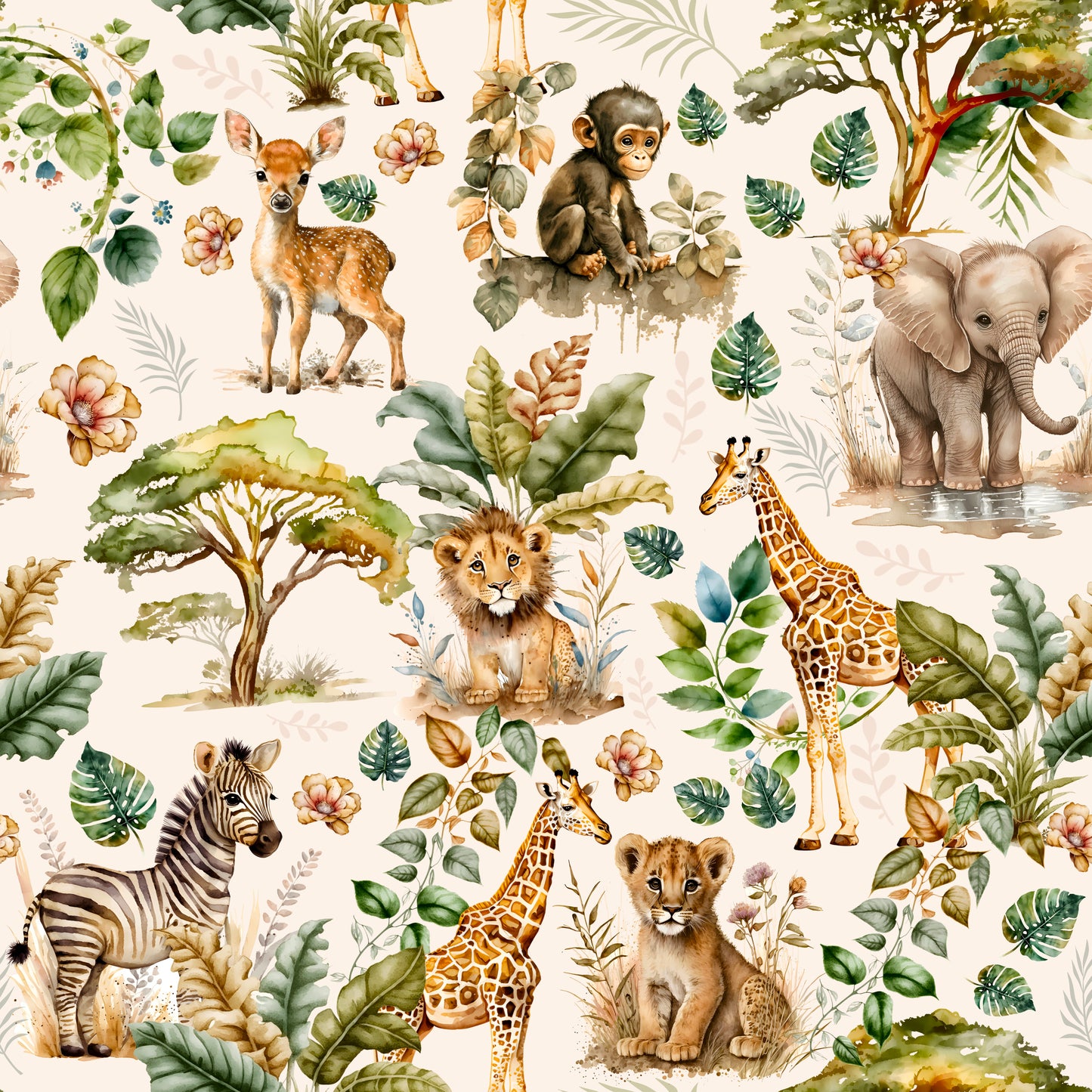 Couverture Minky - Safari