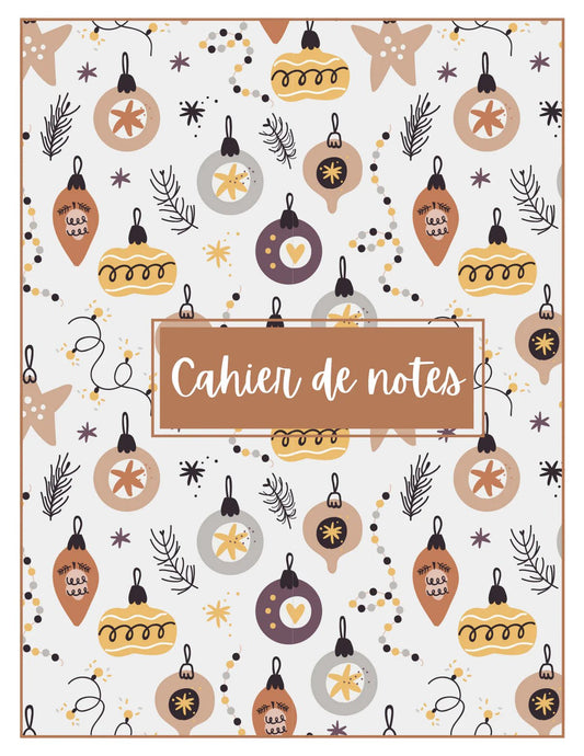 Cahier de notes - Noël - Boutique friperie le placard de Jeanne et cie