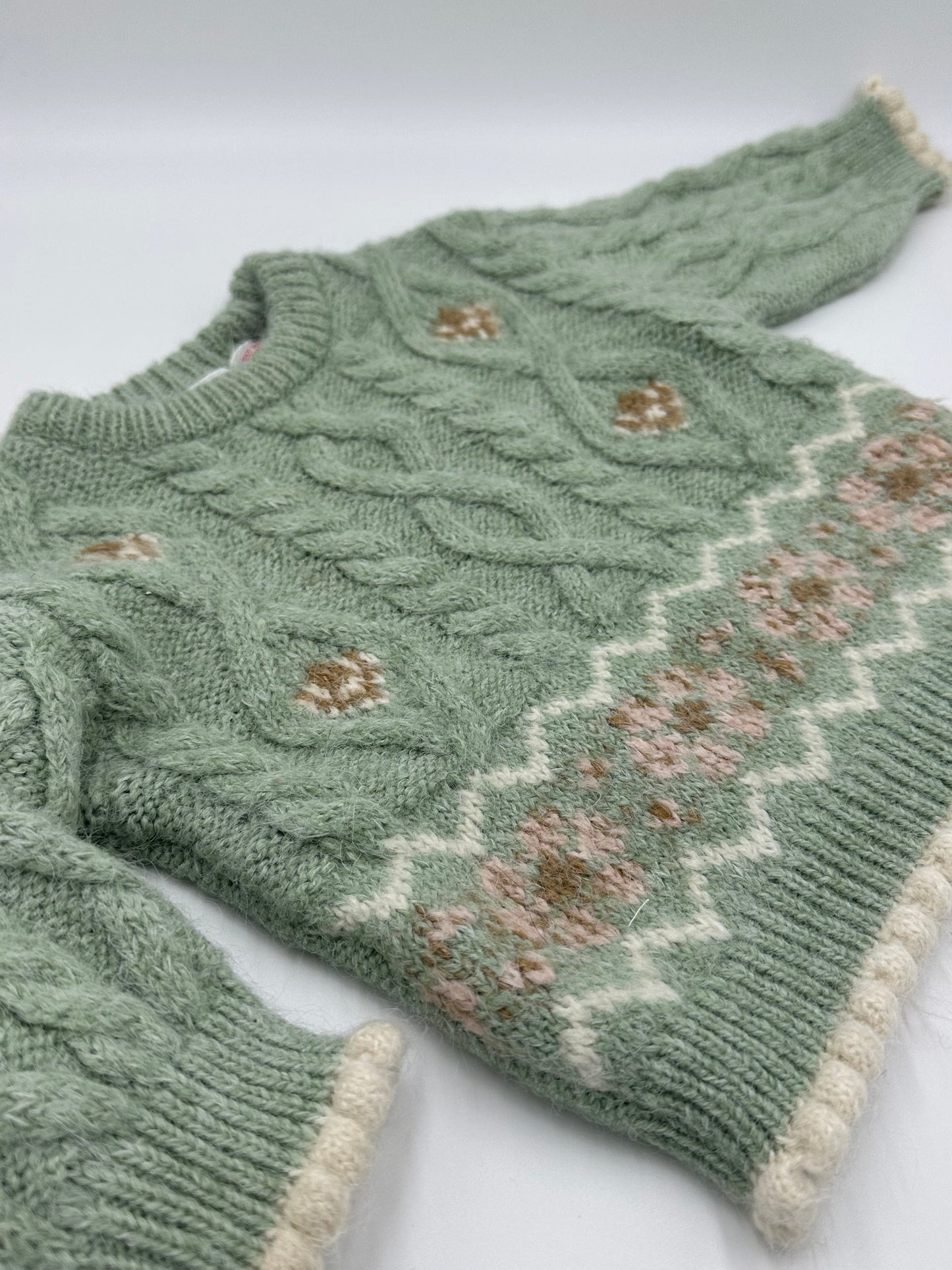 Chandail tricot 9 - 12m - Boutique friperie le placard de Jeanne et cie