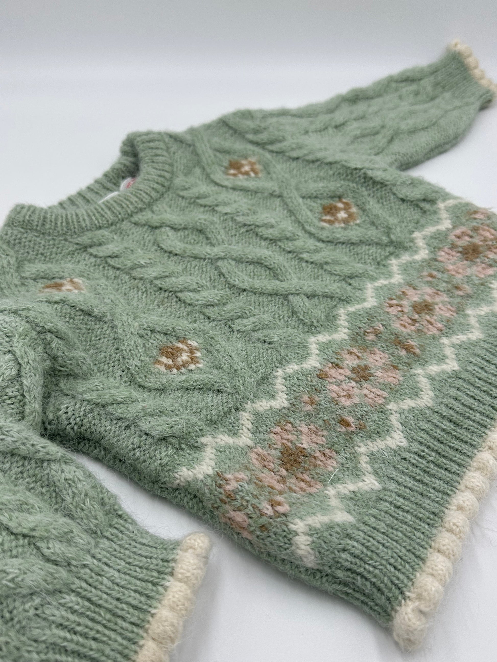 Chandail tricot 9 - 12m - Boutique friperie le placard de Jeanne et cie