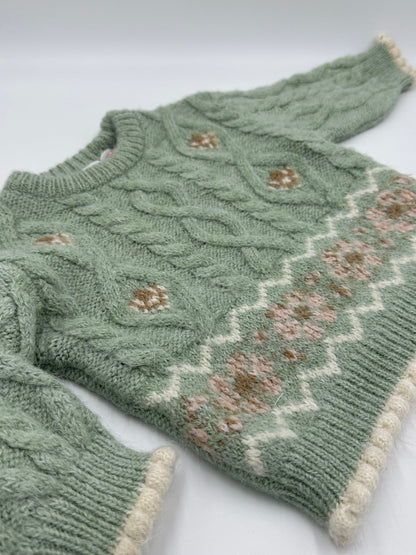 Chandail tricot 9 - 12m - Boutique friperie le placard de Jeanne et cie