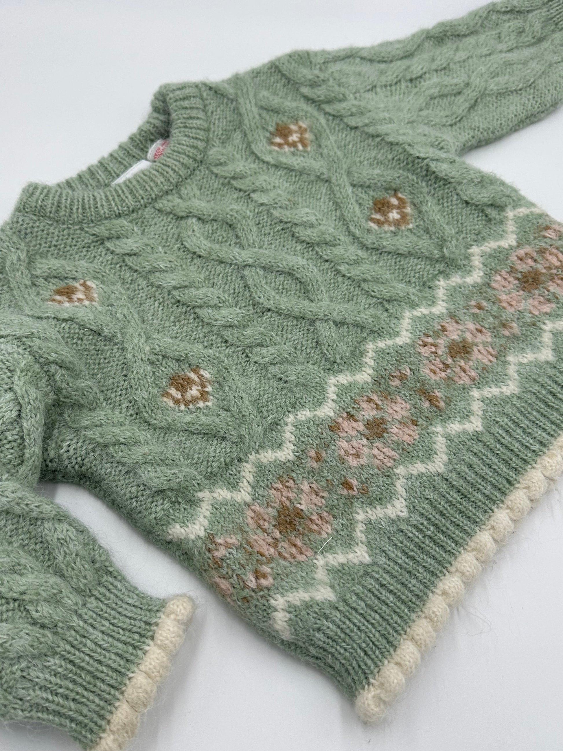 Chandail tricot 9 - 12m - Boutique friperie le placard de Jeanne et cie