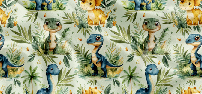 Couverture Minky - dino