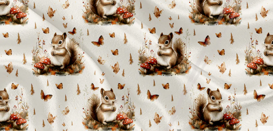 Couverture Minky - écureuils