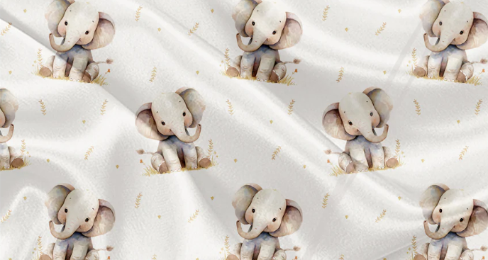 Couverture Minky - éléphant