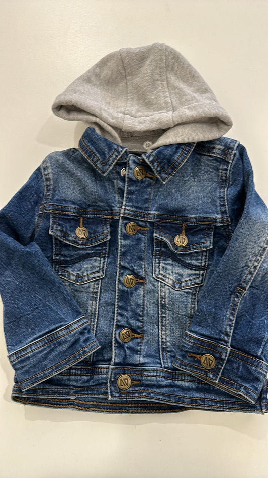 manteau jeans 12m - Boutique friperie le placard de Jeanne et cie