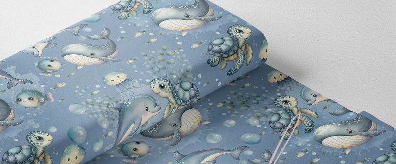 Couverture Minky - mer