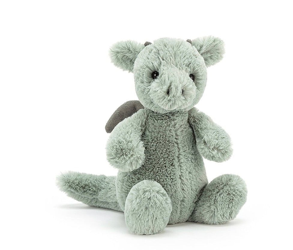 Peluche bashful dragon petit Jellycat - Boutique friperie le placard de Jeanne et cie