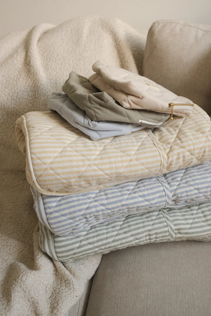 Sac à couche en coton biologique collection rayée - Dans le sac