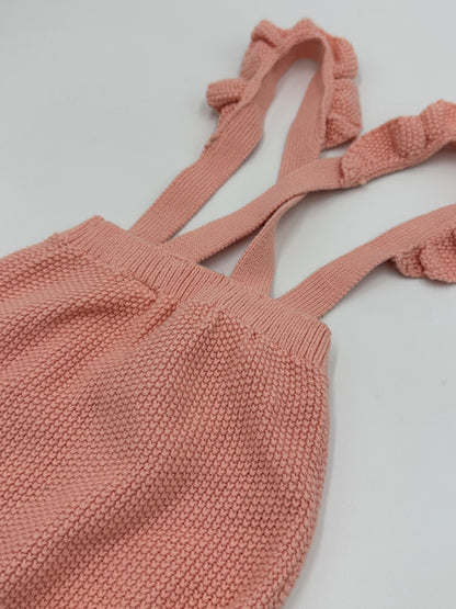 Salopette à bretelles maille 9 - 12m - Boutique friperie le placard de Jeanne et cie