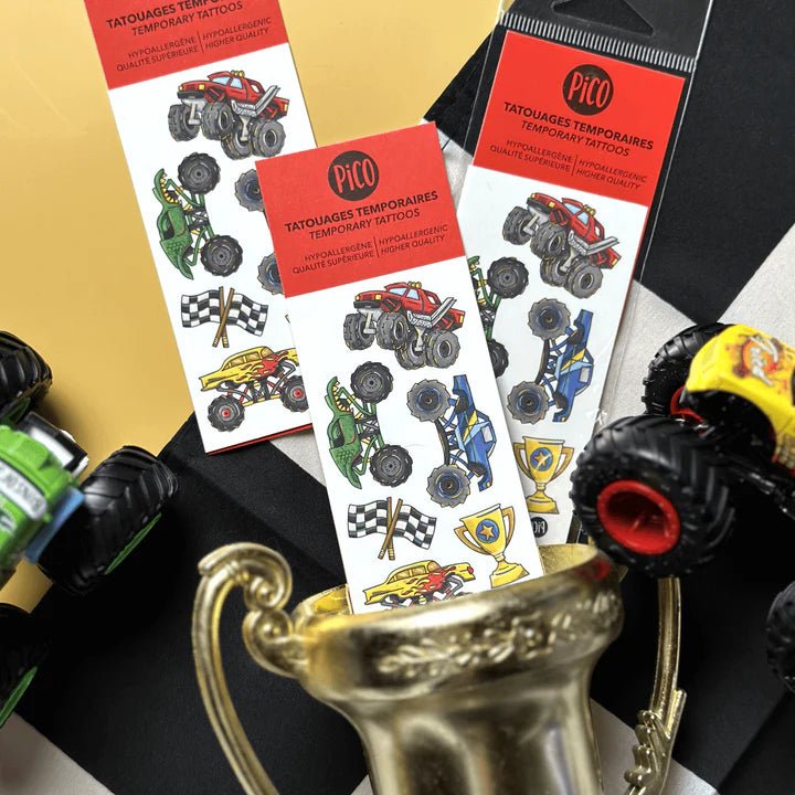 Tatouages temporaires Les camions monstres Pico Tatoo - Boutique friperie le placard de Jeanne et cie