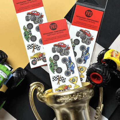 Tatouages temporaires Les camions monstres Pico Tatoo - Boutique friperie le placard de Jeanne et cie