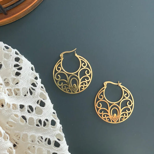 Boucles d'oreilles Damask Bijoux Sophistikate - Boutique friperie le placard de Jeanne et cie