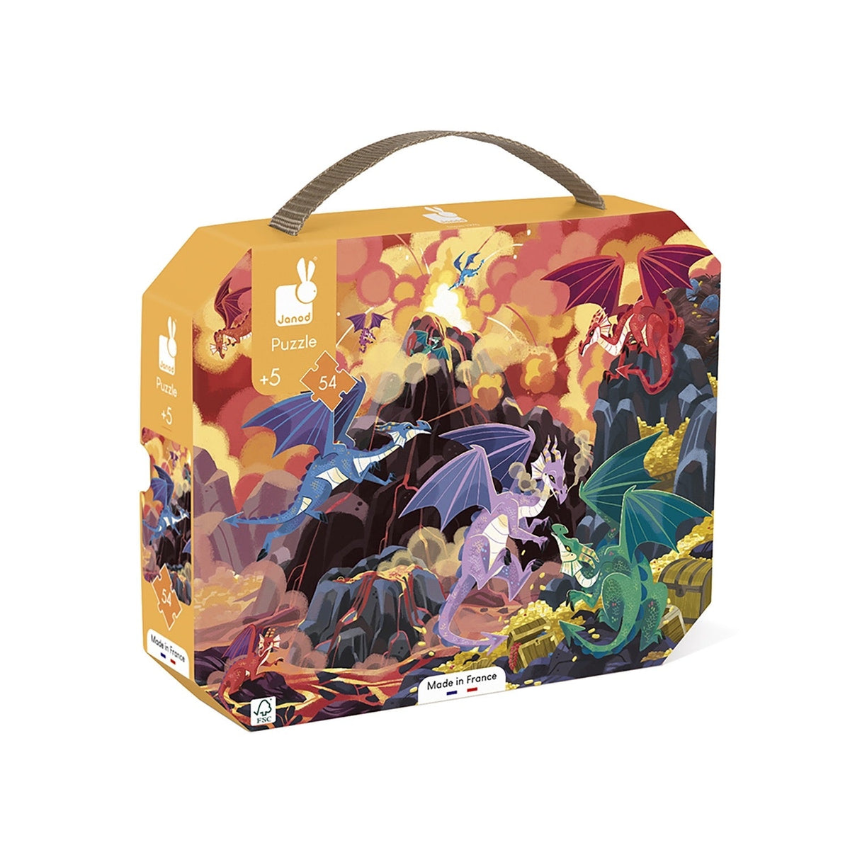 Casse-tête Terre de dragons 54 morceaux - Janod - Boutique friperie le placard de Jeanne et cie