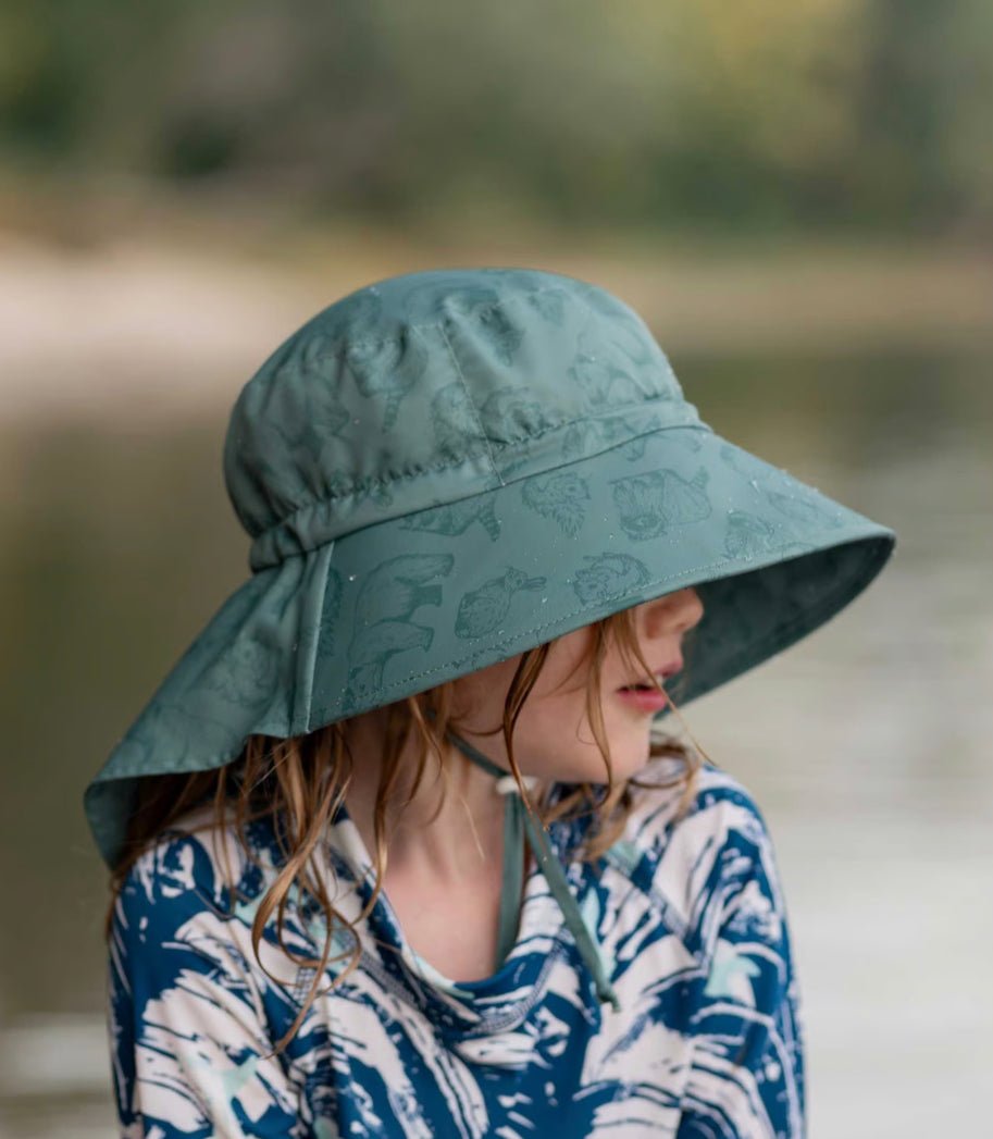 Chapeau Aventure Aqua - Forest friends - Jan&Jul - Boutique friperie le placard de Jeanne et cie