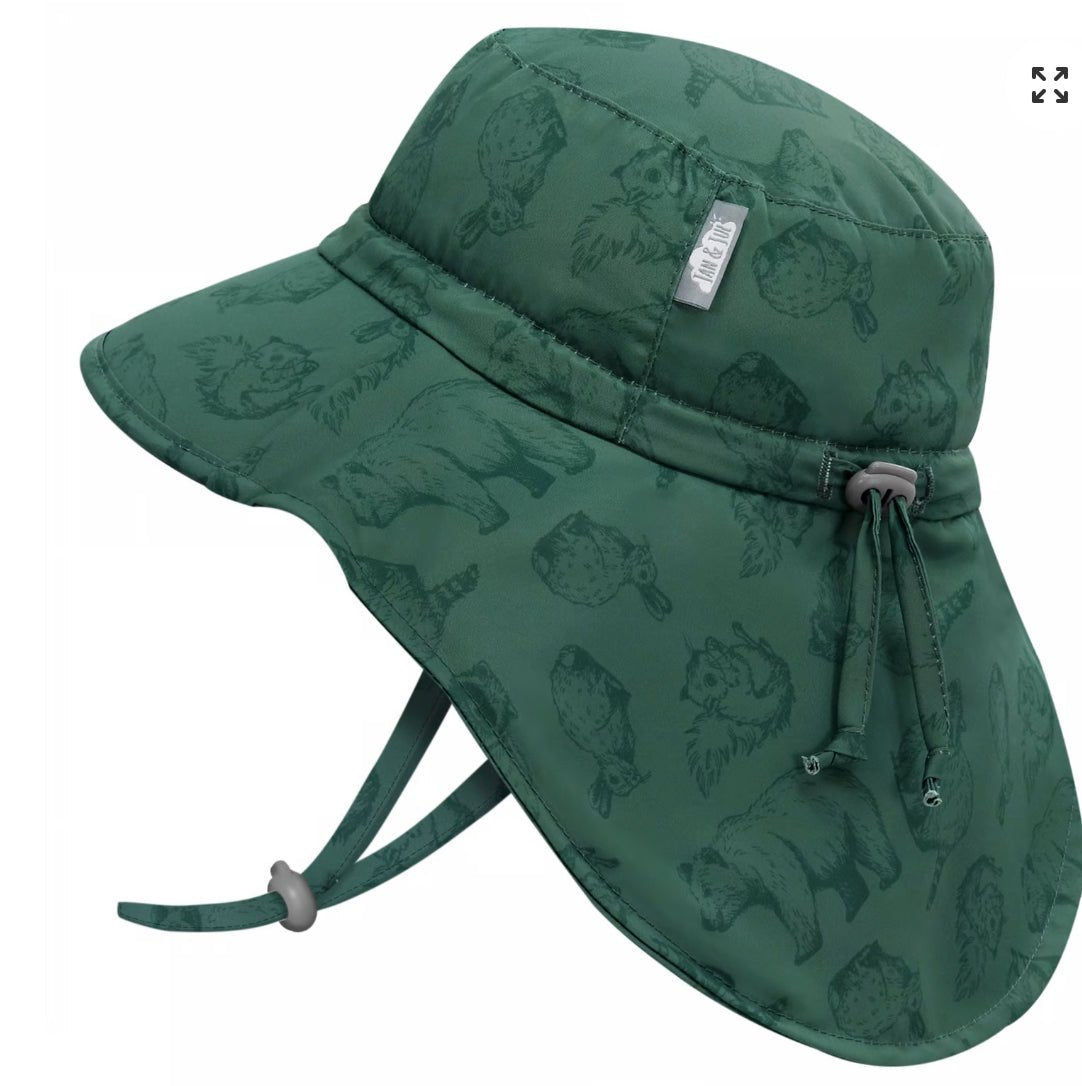 Chapeau Aventure Aqua - Forest friends - Jan&Jul - Boutique friperie le placard de Jeanne et cie