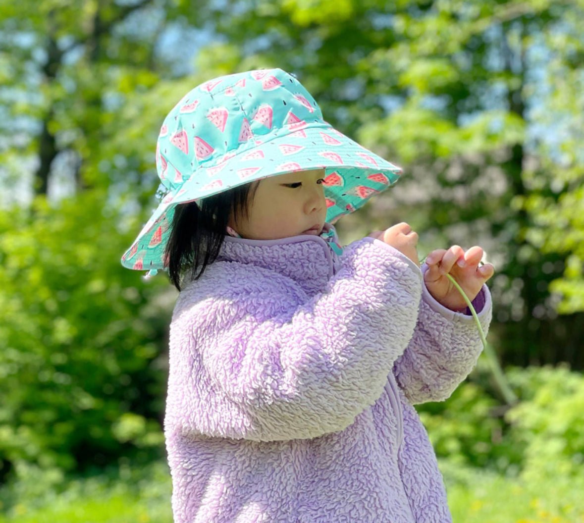 Chapeau Bucket aqua - Melon d'eau - Boutique friperie le placard de Jeanne et cie