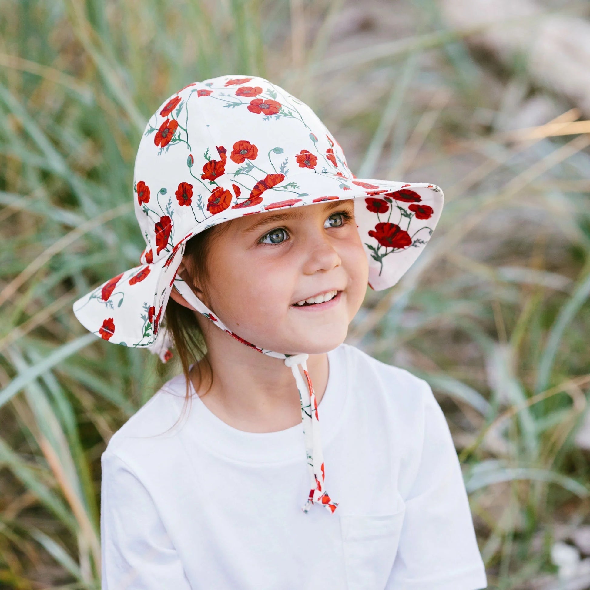 Chapeau Floppy - Red poppy - Jan&Jul - Boutique friperie le placard de Jeanne et cie