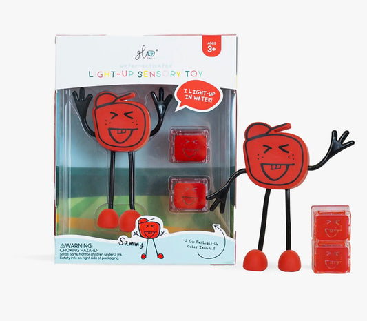 Cubes lumineux et personnage pour le bain rouge Sammy glo pals - Boutique friperie le placard de Jeanne et cie