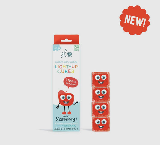 Cubes lumineux rouge Sammy pour le bain - Glo pals