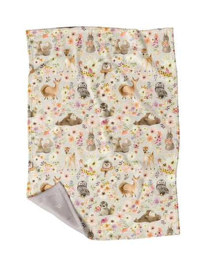 Doudou Minky pour enfants La forêt en fleur Veille sur toi - Boutique friperie le placard de Jeanne et cie