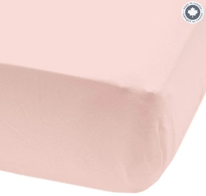 Drap contour lit bébé - pink - Boutique friperie le placard de Jeanne et cie