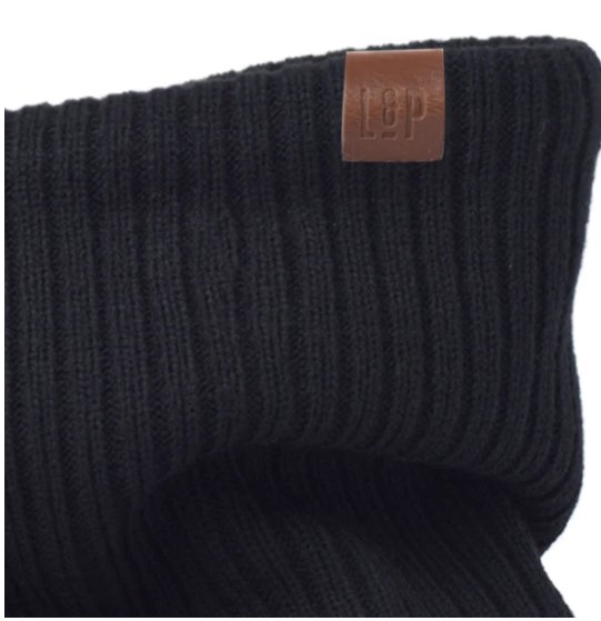 Foulard en tricot whistler noir - LP APPAREL - Boutique friperie le placard de Jeanne et cie