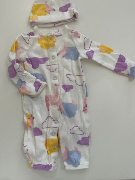 Pyjama new born avec bonnet