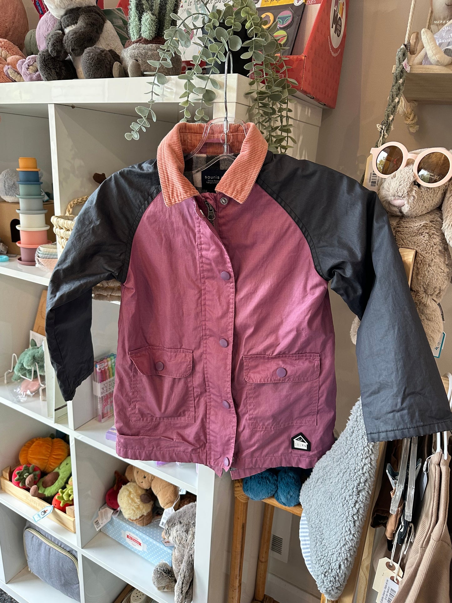 Manteau mi-saison 5ans - Boutique friperie le placard de Jeanne et cie