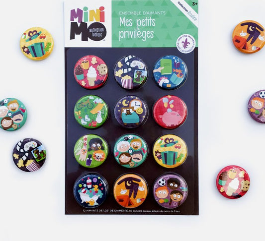 Mes petits privilèges 12 aimants - minimo - Boutique friperie le placard de Jeanne et cie