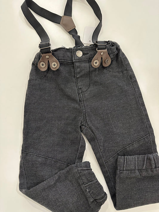 pantalon à bretelles 24m - Boutique friperie le placard de Jeanne et cie