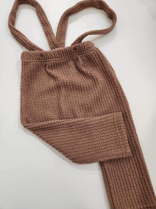 Pantalon bretelles 9-12m - Boutique friperie le placard de Jeanne et cie