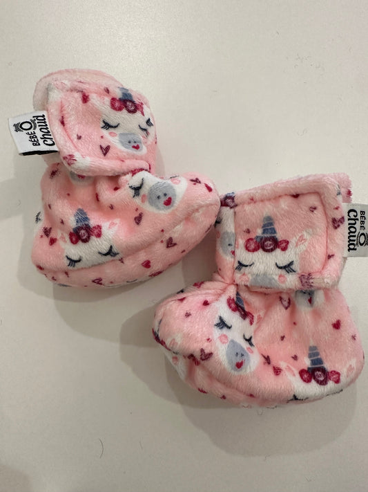 pantoufles bébé o chaud 0-3m - Boutique friperie le placard de Jeanne et cie