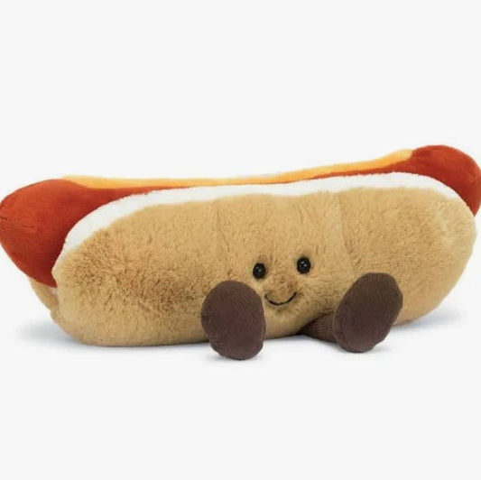 Peluche amuseable hot-dog Jellycat - Boutique friperie le placard de Jeanne et cie
