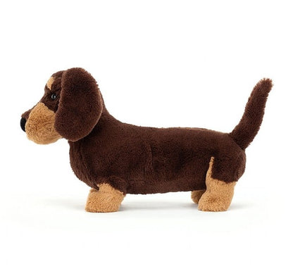 Peluche Chien Saucisse Otto - Boutique friperie le placard de Jeanne et cie