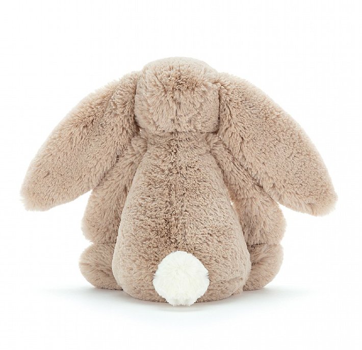 Peluche Lapin Beige bashful moyen Jellycat - Boutique friperie le placard de Jeanne et cie