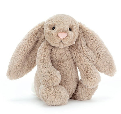 Peluche Lapin Beige bashful moyen Jellycat - Boutique friperie le placard de Jeanne et cie