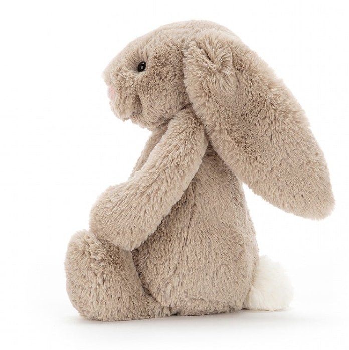 Peluche Lapin Beige bashful moyen Jellycat - Boutique friperie le placard de Jeanne et cie