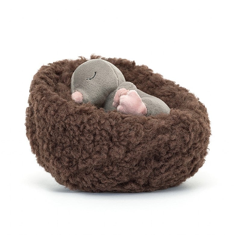 Peluche Taupe - hibernating mole Jellycat - Boutique friperie le placard de Jeanne et cie