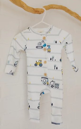 Pyjama Tracteurs - Boutique friperie le placard de Jeanne et cie