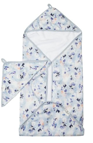 Serviette de bain Ink floral - Boutique friperie le placard de Jeanne et cie