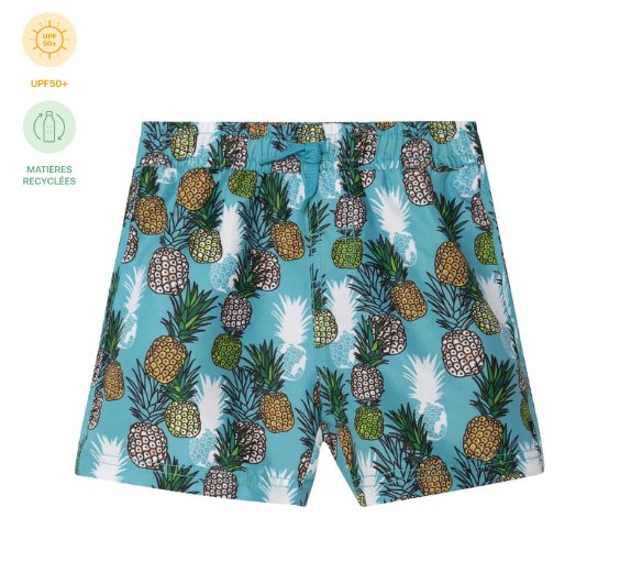 Short maillot ananas - Boutique friperie le placard de Jeanne et cie