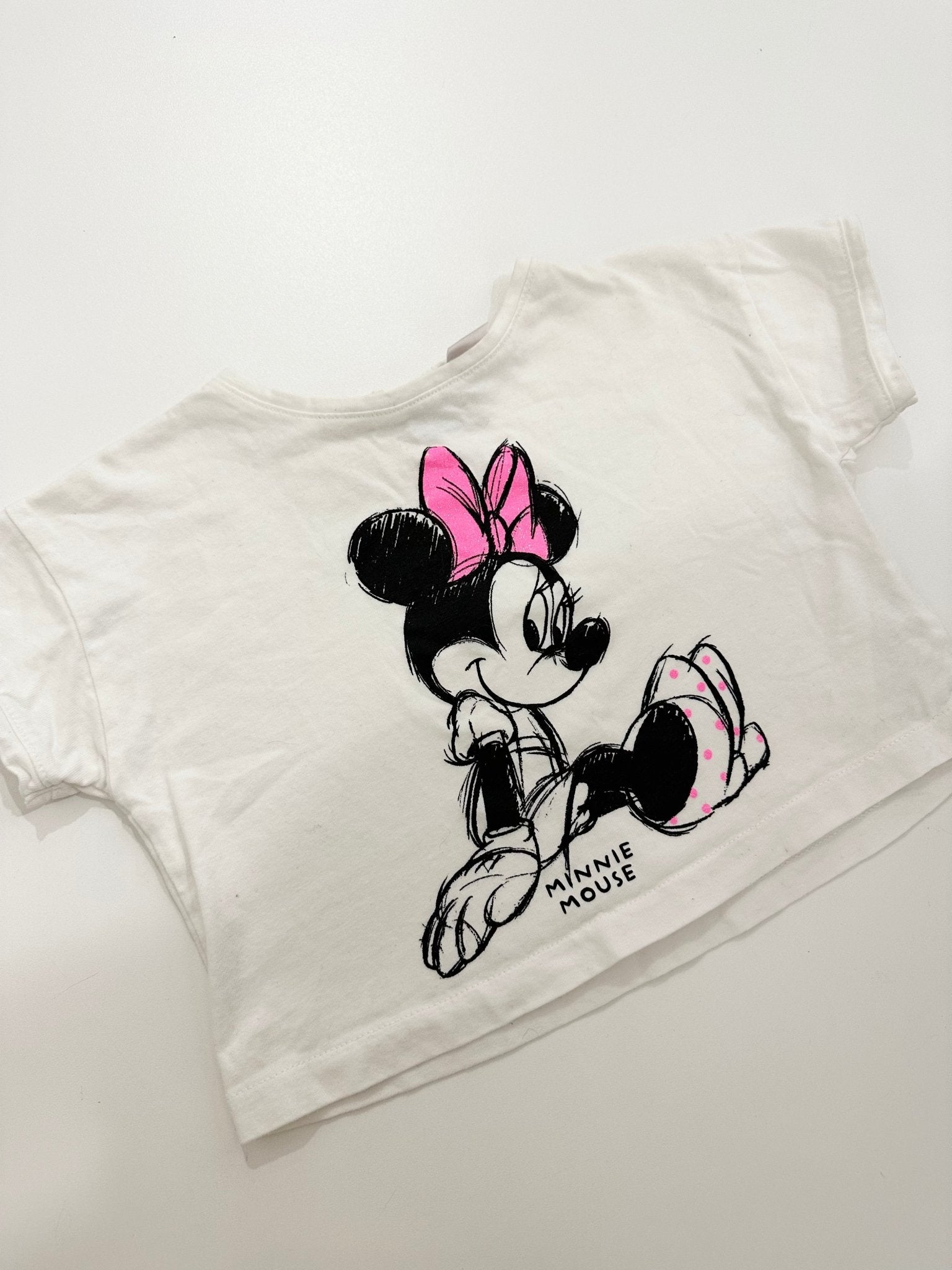 T-shirt crop top 9-12m - Boutique friperie le placard de Jeanne et cie