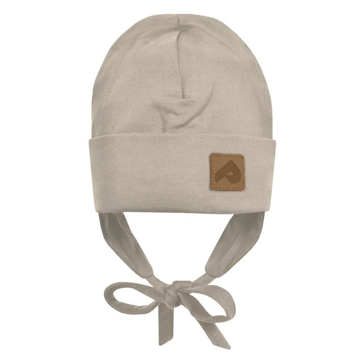 Tuque avec oreilles mi-saison Latte - Perlimpinpin - Boutique friperie le placard de Jeanne et cie